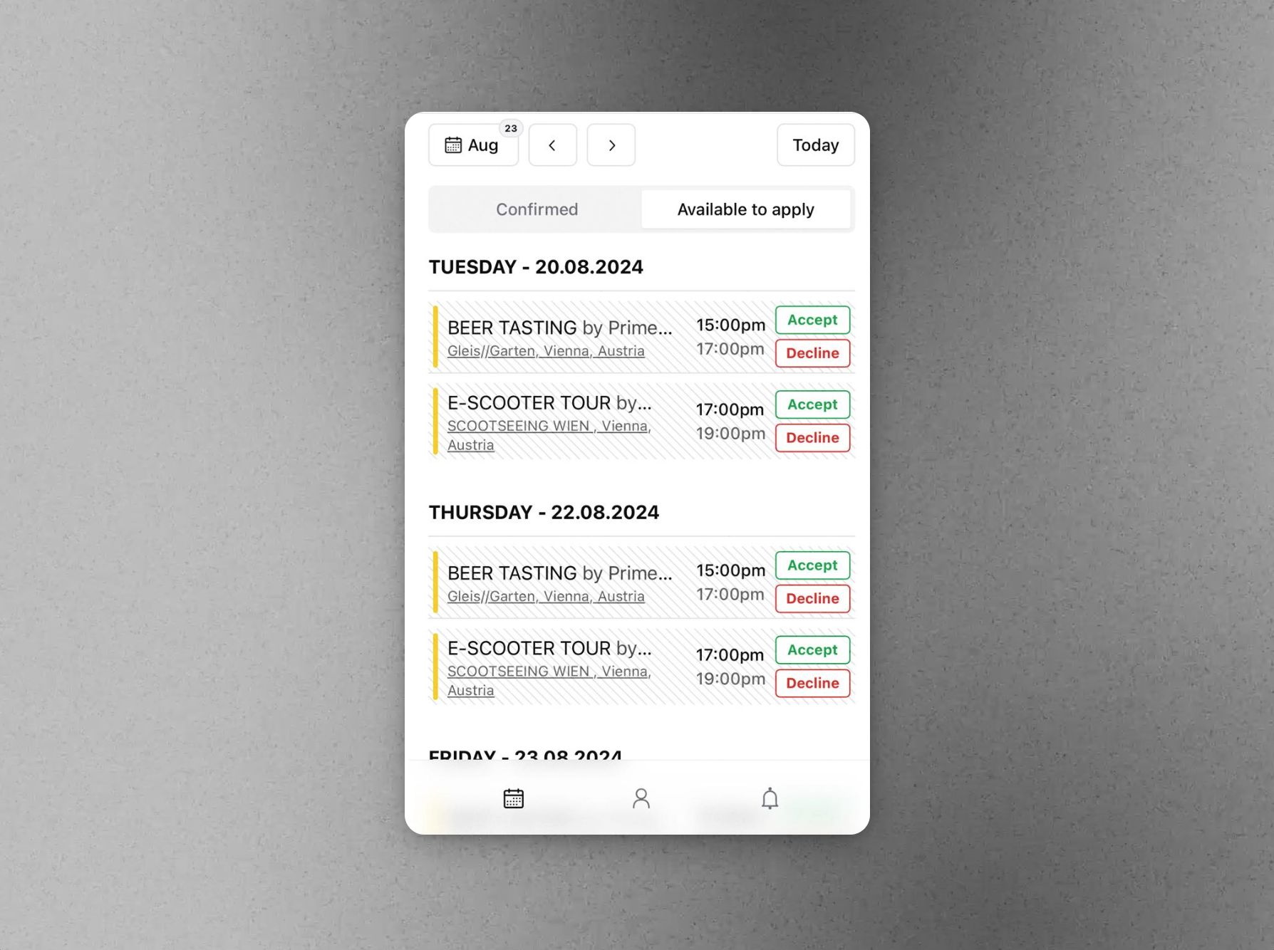 Auto-Reassignment on Cancellations interface